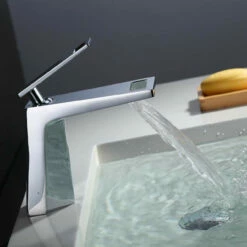 Royal Cube Single Handle Lav Faucet Chrome