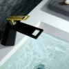 Royal Limited Edition Cube Single Handle Lav Faucet Black And Gold