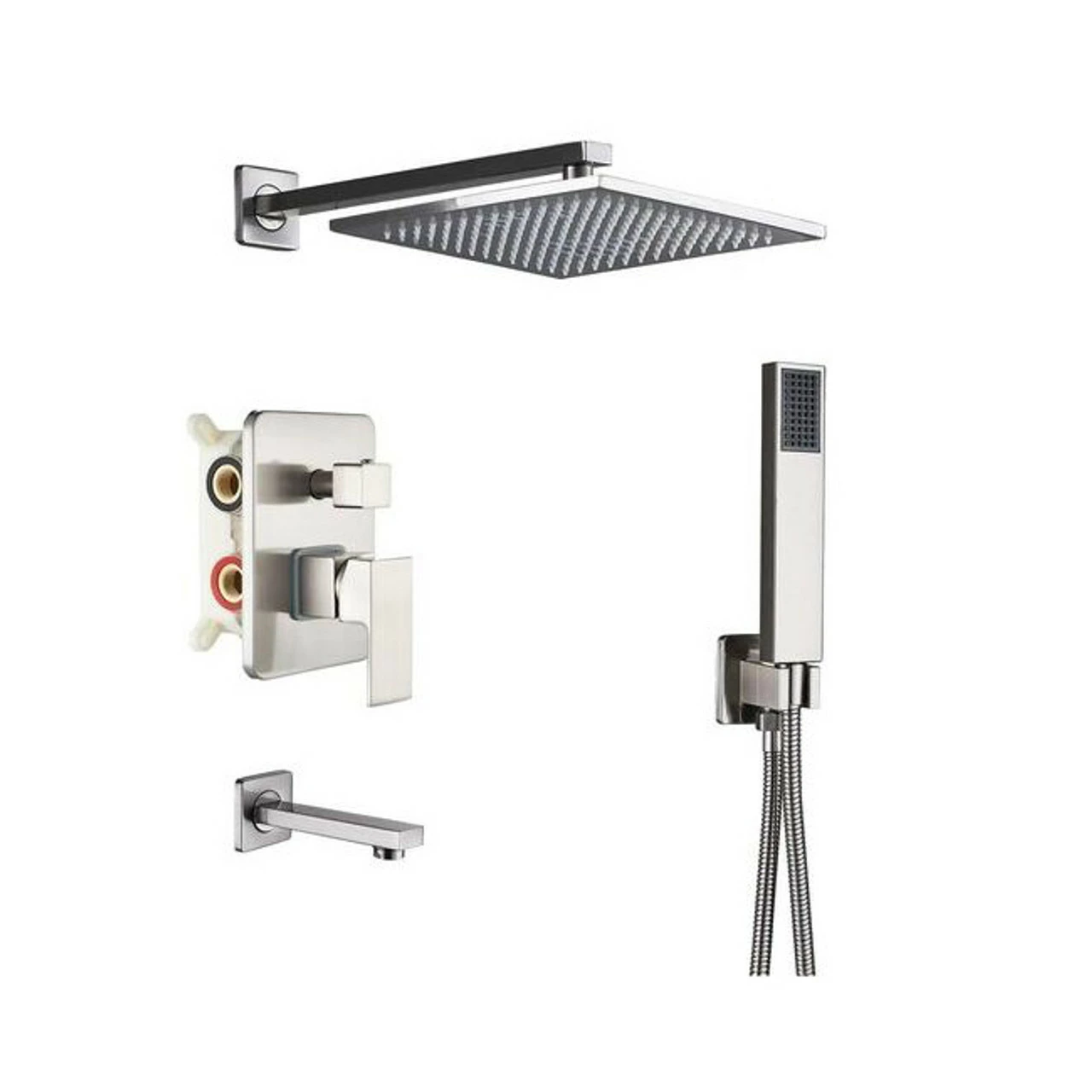 Royal Atlanta 3 Way Shower System Square Brushed Nickel 3 Royal Atlanta 3 Way Shower System Square Brushed Nickel