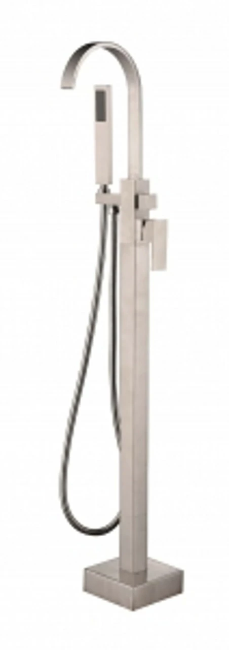 Royal Square Goose Freestanding Tub Filler Brushed Nickel 3 Royal Square Goose Freestanding Tub Filler Brushed Nickel
