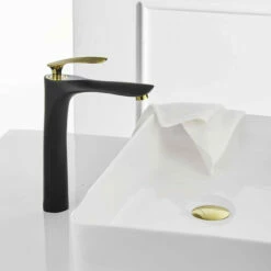 Royal LUXE Tall Single Handle Lav Faucet Black And Gold 10 Royal LUXE Tall Single Handle Lav Faucet Black And Gold -AMERICANBATH Sales 51TIrOxn12L. SL1100 82505 71375.1552189110