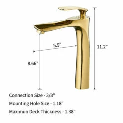 Royal LUXE Tall Single Handle Lav Faucet Polished Gold -AMERICANBATH Sales 51pakPglffL. SL1000 03007 55871.1552189112