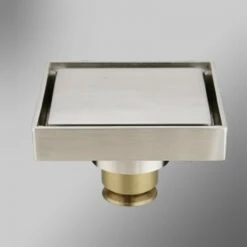Royal Invisi 4 Inch Floor Drain Brushed Nickel