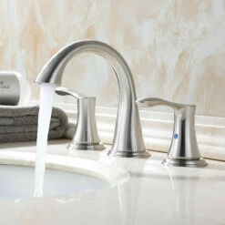 Dale Widespread 8 Inch 3 Holes Double Handles Bathroom Faucet + Valve Nickel Finish -AMERICANBATH Sales 61OFza1HMWL. SL1000 63403 78097.1552188924