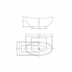 Royal Barbados 71" Freestanding Bath Tub -AMERICANBATH Sales 6807 71 4 33525.1635608889
