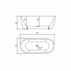 Royal Chicago 63"Freestanding Tub -AMERICANBATH Sales 6815 63 2 42018.1642525091