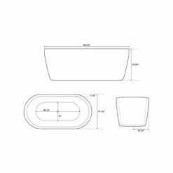 Royal Chicago 67"Freestanding Soaking Bathtub -AMERICANBATH Sales 6815 67 3 02697.1635618878