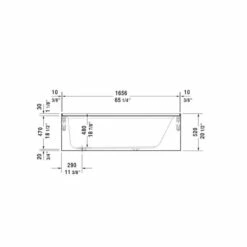 Duravit Architect 66" Alcove Acrylic Soaking Tub With Left Drain And Overflow 19 Duravit Architect 66" Alcove Acrylic Soaking Tub With Left Drain And Overflow -AMERICANBATH Sales 700408 L 19TALL 3 34519 66146.1656521061