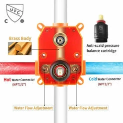 Royal Midnight Skye Matte Black 2 Way Shower System Set 9" Rain Head With Valve Included -AMERICANBATH Sales 71LcDWseg6L. AC SX679 72825.1635430197