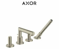 Axor Uno Deck Mounted Roman Tub With Built-In Diverter - Includes Hand Shower