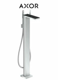 Axor MyEdition Floor Mounted Bathroom Tub Filler With Built-In Diverter - Includes Hand Shower And Decorative Trim