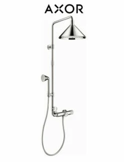 Axor Front Shower System Package With Shower Head And Handshower On Sliding Wallbar - Valve Not Included