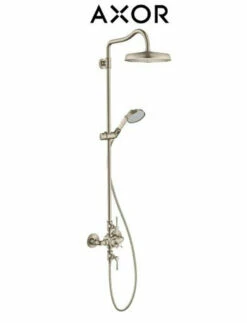 Axor Montreux Thermostatic Exposed Shower System - Includes Shower Head, Hand Shower, Shower Arm, Hose, Valve Trim, And Rough-In Valve - Limited Lifetime Warranty
