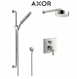 Axor Citterio Thermostatic Shower System With Shower Head, Handshower, Slide Bar, And Volume Control - Includes Rough-In Valve