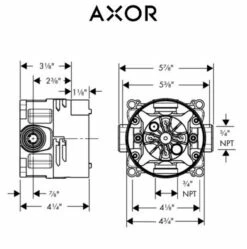 Axor Montreux Thermostatic Shower System With Shower Head, Handshower, Slide Bar, And Volume Control - Includes Rough-In Valve -AMERICANBATH Sales Axor 6.3 99395.1651764732