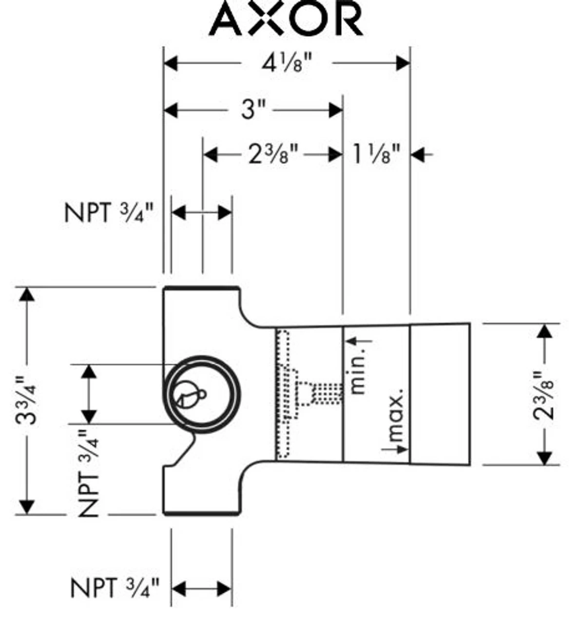 Axor Uno Thermostatic Shower System With Shower Head, Handshower, Slide Bar, And Volume Control - Includes Rough-In Valve 12 Axor Uno Thermostatic Shower System With Shower Head, Handshower, Slide Bar, And Volume Control - Includes Rough-In Valve - Image 10