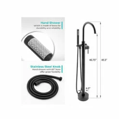 Royal Goose Freestanding Floor Mounted Bath Tub Filler Faucet W/Wand -AMERICANBATH Sales B07J6FK4GM 3 55116.1644856927