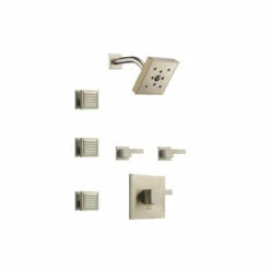 Brizo Sensori Custom Thermostatic Shower System With Showerhead, Volume Controls, And Body Sprays - Valves Included