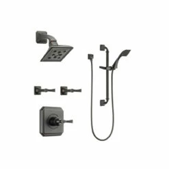 Brizo Sensori Custom Thermostatic Shower System With Showerhead, Volume Controls, And Hand Shower - Valves Included