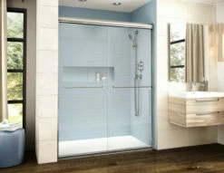 Fleurco | Cordoba Plus In-Line Bypass 48, Semi-Frameless Sliding Doors Chrome.