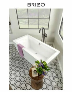 Brizo Odin Free Standing Tub Filler With Built-In Diverter - Includes Hand Shower -AMERICANBATH Sales Brizo 1.1 Black 11240.1652970074