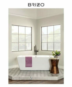 Brizo Odin Free Standing Tub Filler With Built-In Diverter - Includes Hand Shower -AMERICANBATH Sales Brizo 1 Black 18778.1652970074