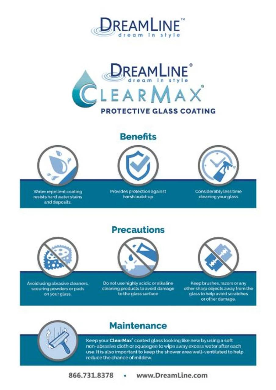 DreamLine Sapphire 56 - 60" W X 60" H Semi-Frameless Bypass Tub Door 4 DreamLine Sapphire 56 - 60" W X 60" H Semi-Frameless Bypass Tub Door - Image 2