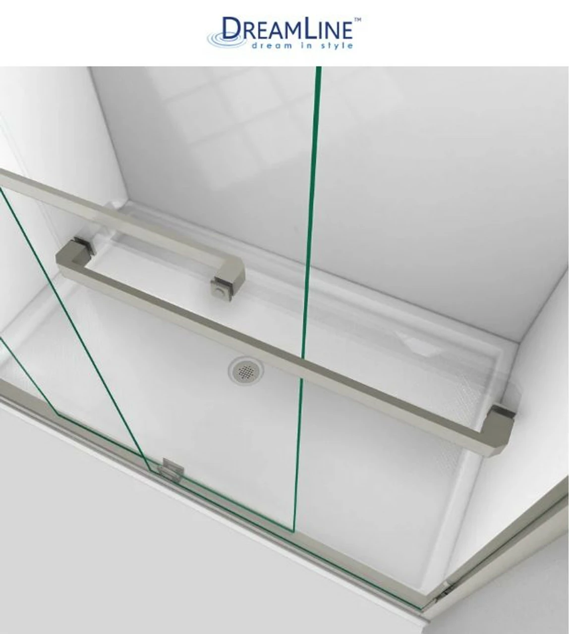 DreamLine Encore 56-60" W X 76" H Semi-Frameless Bypass Sliding Shower Door 9 DreamLine Encore 56-60" W X 76" H Semi-Frameless Bypass Sliding Shower Door - Image 7