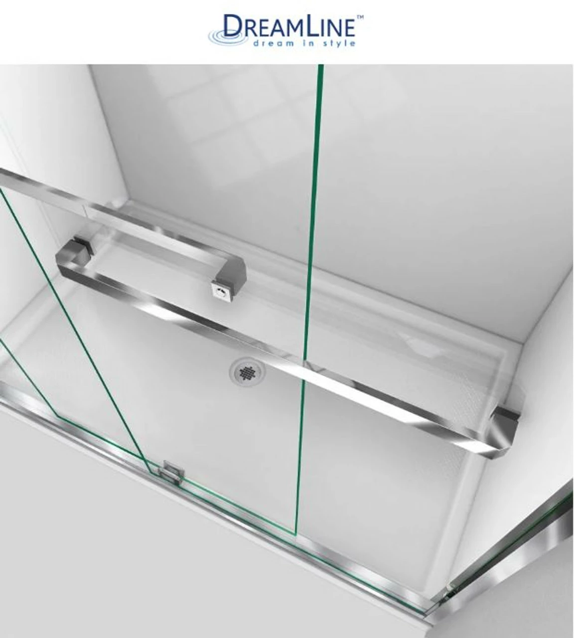 DreamLine Encore 56-60" W X 76" H Semi-Frameless Bypass Sliding Shower Door 12 DreamLine Encore 56-60" W X 76" H Semi-Frameless Bypass Sliding Shower Door - Image 10
