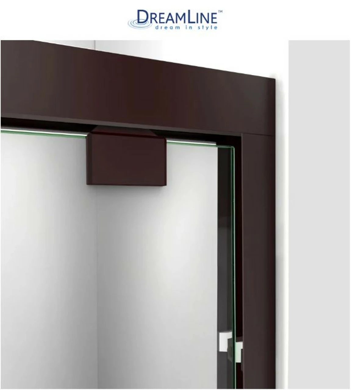 DreamLine Encore 56-60" W X 76" H Semi-Frameless Bypass Sliding Shower Door 5 DreamLine Encore 56-60" W X 76" H Semi-Frameless Bypass Sliding Shower Door - Image 3