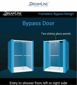DreamLine Charisma 78-3/4" High X 60" Wide 32" Deep Sliding Frameless Shower Door With Clear Glass, SlimeLine Shower Base Kit, And Right Drain -AMERICANBATH Sales DL 3.2 14972.1653163142