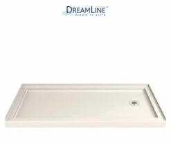 DreamLine Charisma 78-3/4" High X 60" Wide 36" Deep Sliding Frameless Shower Door With Clear Glass, SlimeLine Shower Base Kit, And Right Drain -AMERICANBATH Sales DL 3.8 61328.1653164233