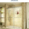 DreamLine Charisma 78-3/4" High X 60" Wide 36" Deep Sliding Frameless Shower Door With Clear Glass, SlimeLine Shower Base Kit, And Right Drain -AMERICANBATH Sales DL 4 BNBB 45055.1653164233
