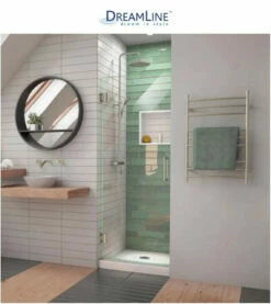 DreamLine Unidoor-LS 72" High X 30" Wide Hinged Frameless Shower Door With Clear Glass