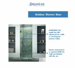DreamLine Unidoor 72" High X 30" Wide Hinged Frameless Shower Door With Clear Glass -AMERICANBATH Sales Dline 3.13 08549.1653146960