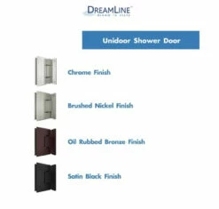DreamLine Unidoor 72" High X 30" Wide Hinged Frameless Shower Door With Clear Glass -AMERICANBATH Sales Dline 3.15 86202.1653146960