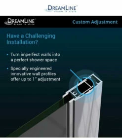 DreamLine Unidoor 72" High X 30" Wide Hinged Frameless Shower Door With Clear Glass (2) -AMERICANBATH Sales Dline 4.16 42497.1653148186
