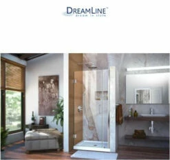 DreamLine Unidoor 72" High X 30" Wide Hinged Frameless Shower Door With Clear Glass (2) -AMERICANBATH Sales Dline 4.1 45521.1653148186
