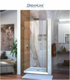 DreamLine Unidoor 72" High X 30" Wide Hinged Frameless Shower Door With Clear Glass (2)