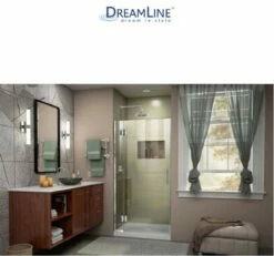 DreamLine Unidoor-X 72" High X 31" Wide Hinged Frameless Shower Door With Clear Glass -AMERICANBATH Sales Dline 5.12 09872.1653155908