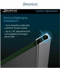 DreamLine Unidoor-X 72" High X 31" Wide Hinged Frameless Shower Door With Clear Glass -AMERICANBATH Sales Dline 5.1 75569.1653155909
