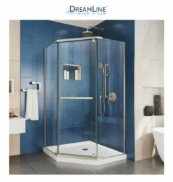 DreamLine Prism 72" High X 39" Wide X 38-1/8" Deep Pivot Frameless Shower Enclosure With Clear Glass