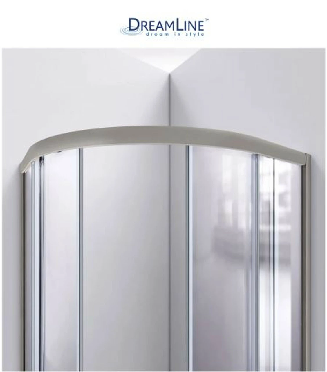 DreamLine Prime 33" Wide X 76 3/4" High Semi-Frameless Frosted Glass Sliding Shower Enclosure - Includes Shower Base 4 DreamLine Prime 33" Wide X 76 3/4" High Semi-Frameless Frosted Glass Sliding Shower Enclosure - Includes Shower Base - Image 2