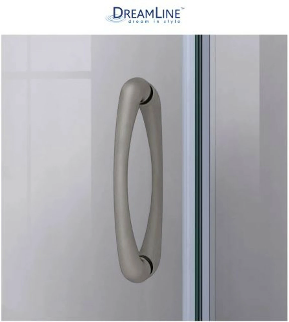 DreamLine Prime 33" Wide X 76 3/4" High Semi-Frameless Frosted Glass Sliding Shower Enclosure - Includes Shower Base 8 DreamLine Prime 33" Wide X 76 3/4" High Semi-Frameless Frosted Glass Sliding Shower Enclosure - Includes Shower Base - Image 6