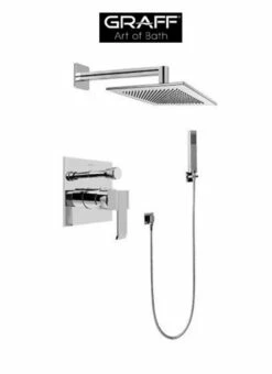 Graff Qubic Pressure Balanced Shower Trim With Metal Lever Handle