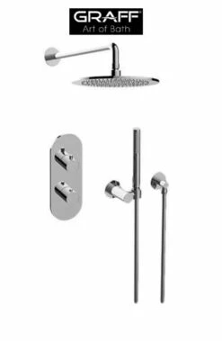Graff M-Series Thermostatic Shower System - Shower With Handshower - Rough & Trim