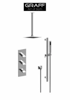 Graff M-Series Thermostatic Shower System - Shower With Handshower (Rough & Trim)