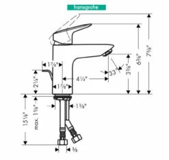 Hansgrohe Logis Single Hole Bathroom Faucet With EcoRight And ComfortZone Technologies - Drain Assembly Included -AMERICANBATH Sales HG 1.1 75777.1654096641