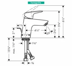 Hansgrohe Logis Single Hole Bathroom Faucet With EcoRight, ComfortZone, And Air Power Technologies - Drain Assembly Included -AMERICANBATH Sales HG 20.1 44872.1654193549