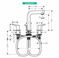Hansgrohe Talis S 1.2 GPM Widespread Bathroom Faucet With QuickClean, EcoRight And ComfortZone Technology - Includes Metal Pop-Up Drain Assembly -AMERICANBATH Sales HG 23.1 13562.1654198631